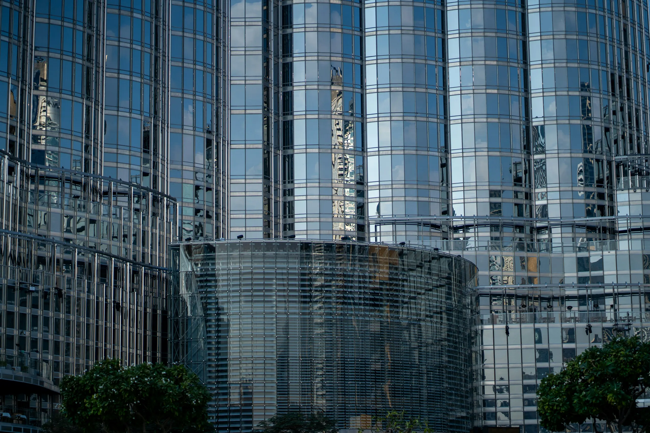 Windows of a tall Dubai building