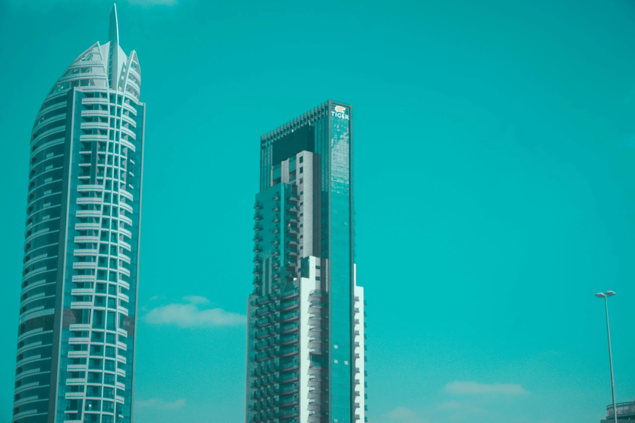 Two tall Dubai buildings
