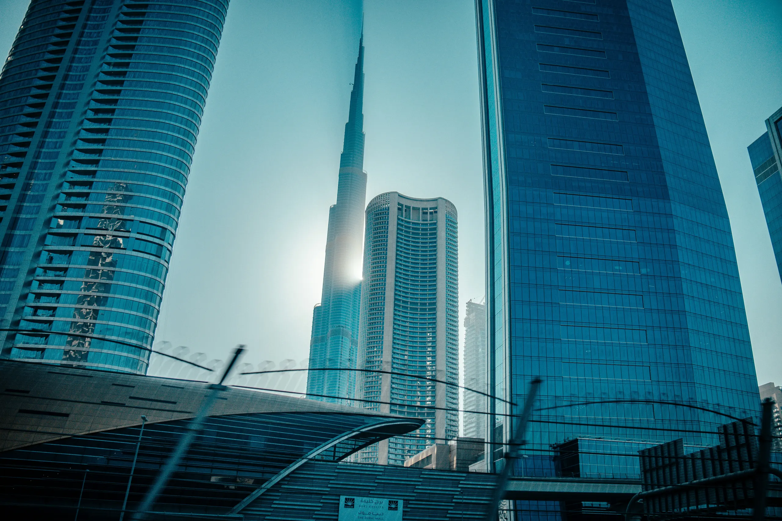 Burj Khalifa above the city