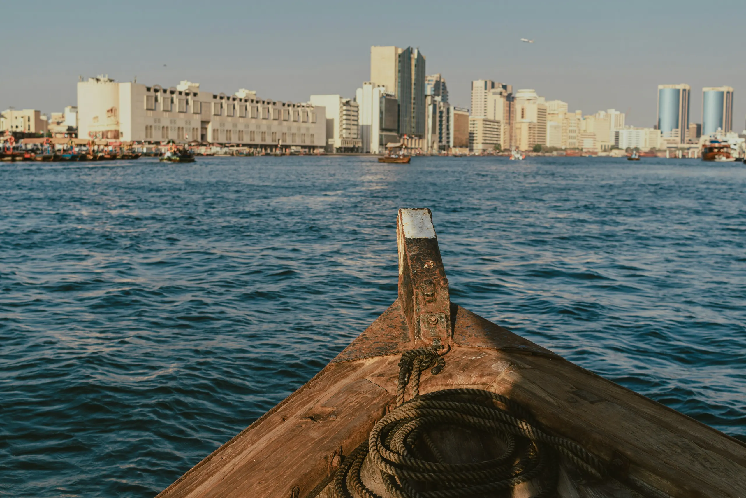 Dubai Creek skyline seen from an abra