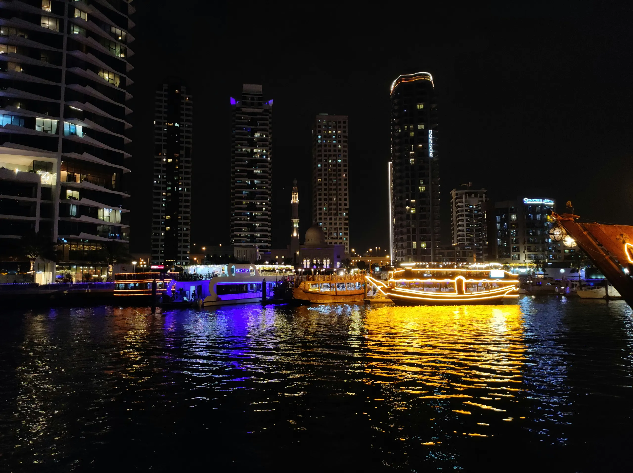 Lights of Dubai at night