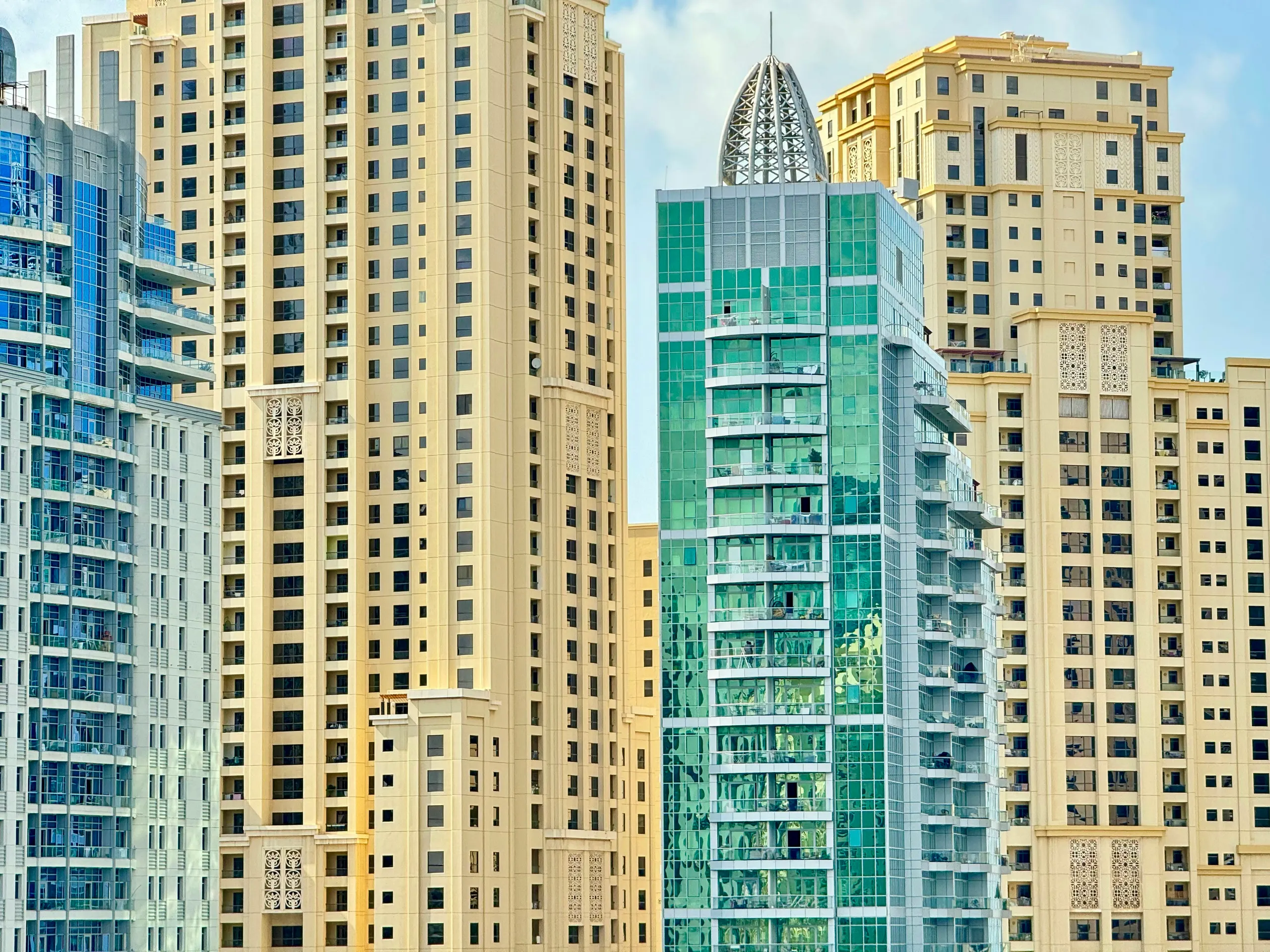 Two Dubai towers side by side