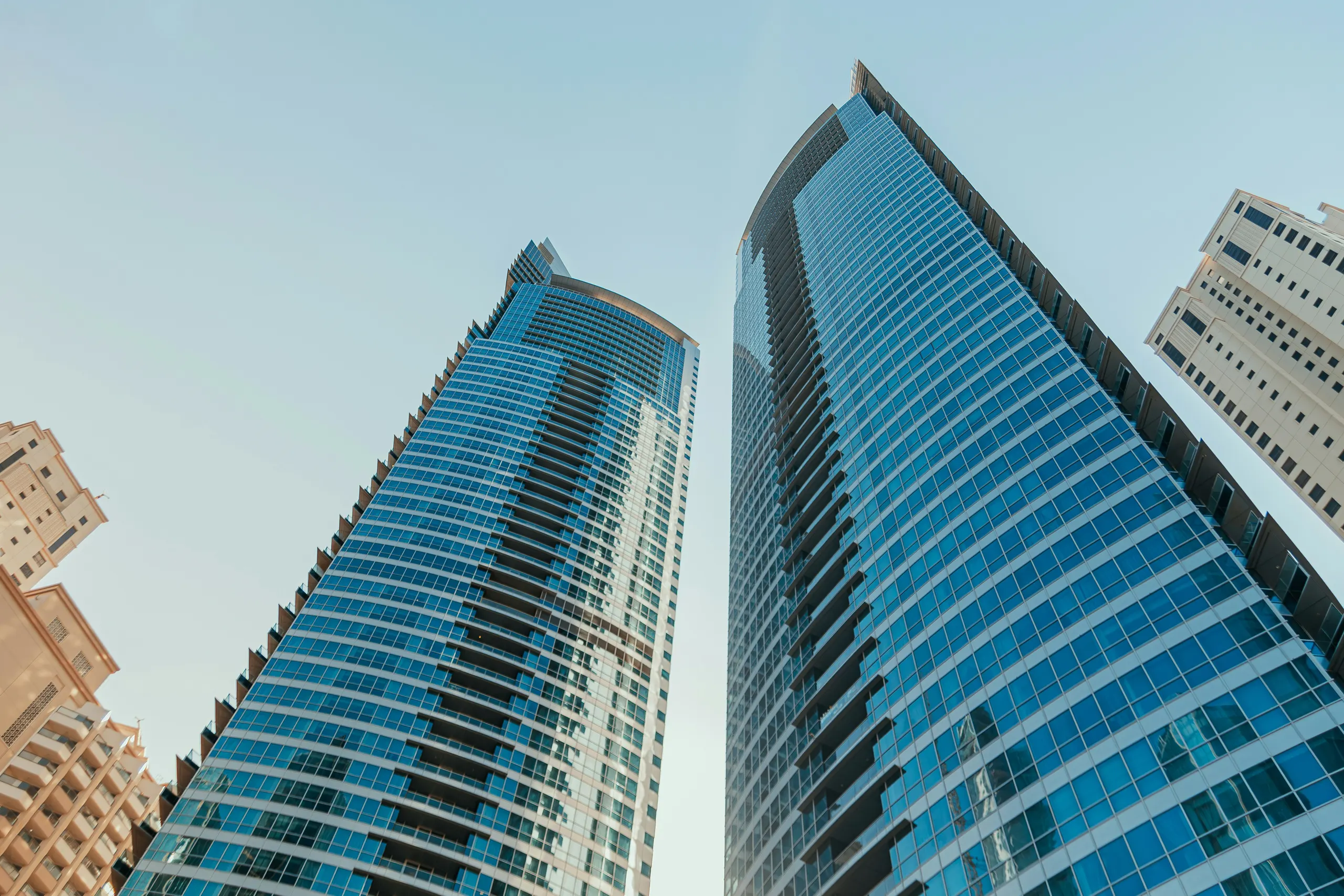 Skyscrapers and palm trees